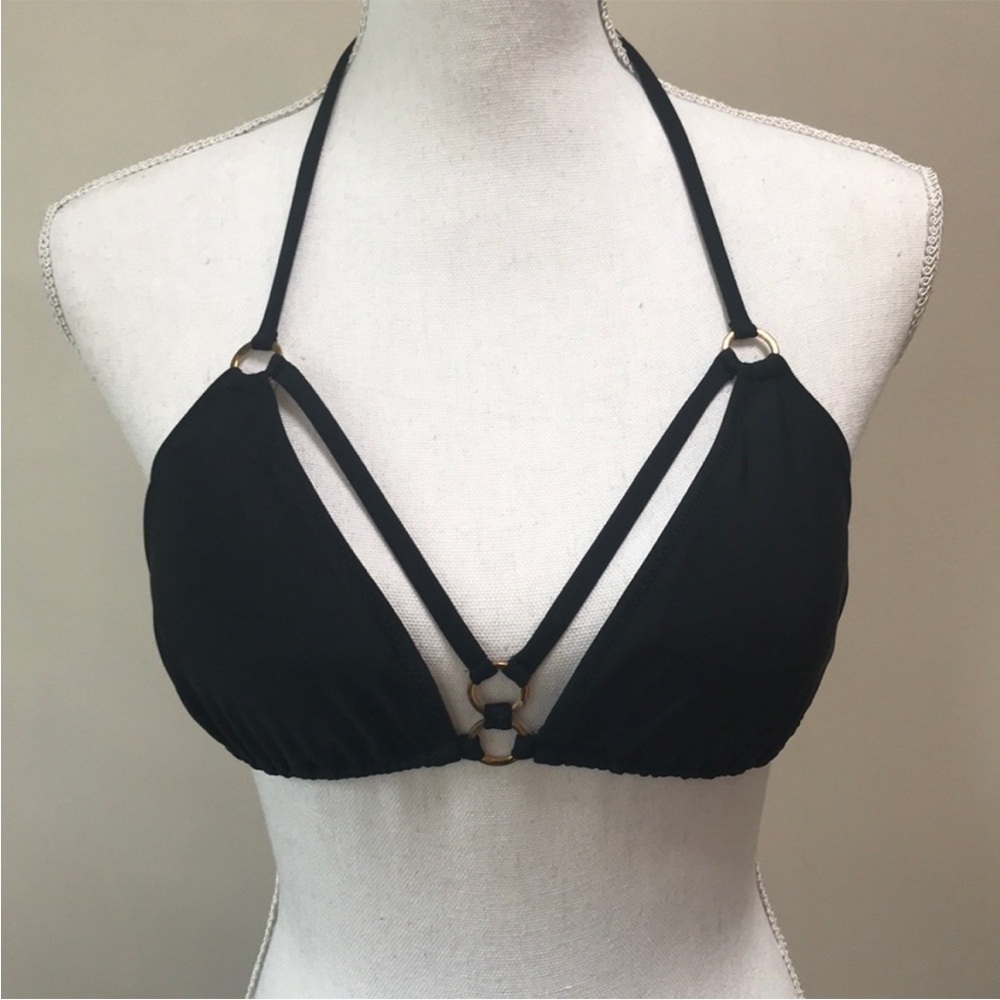 Black Halter Bikini Top